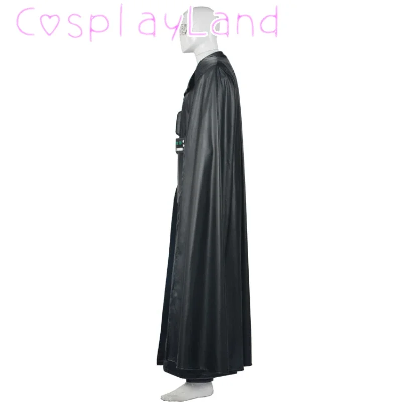 Darth Vader Cosplay Costume Adult Jedi Suit Complete Set Custom Made Drath Father Halloween Costume Men Black Jumpsuit Cloak