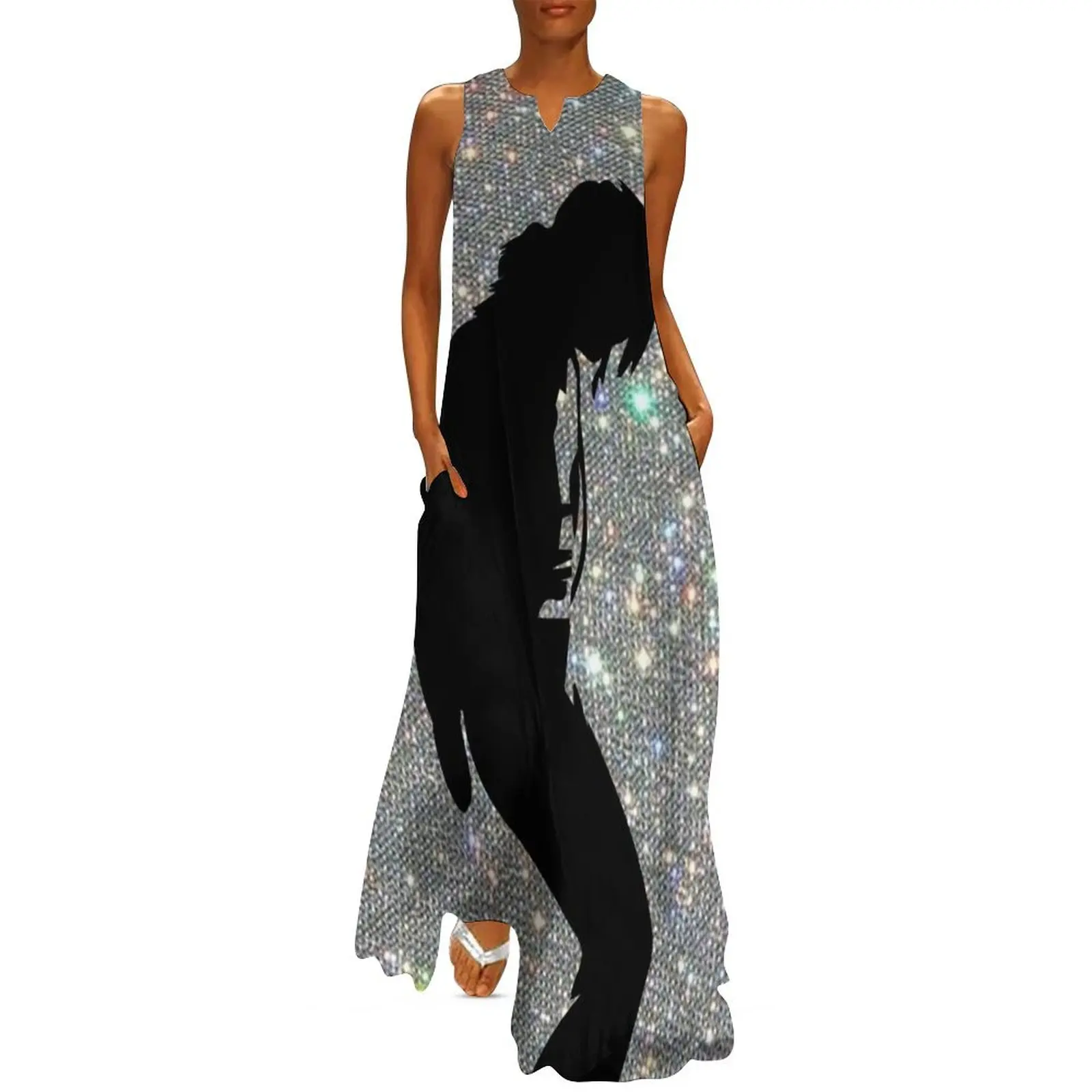 

Mike Photograph of glitter ONLY - Not Reflective Long Dress Dance dresses dresses for womens Dress