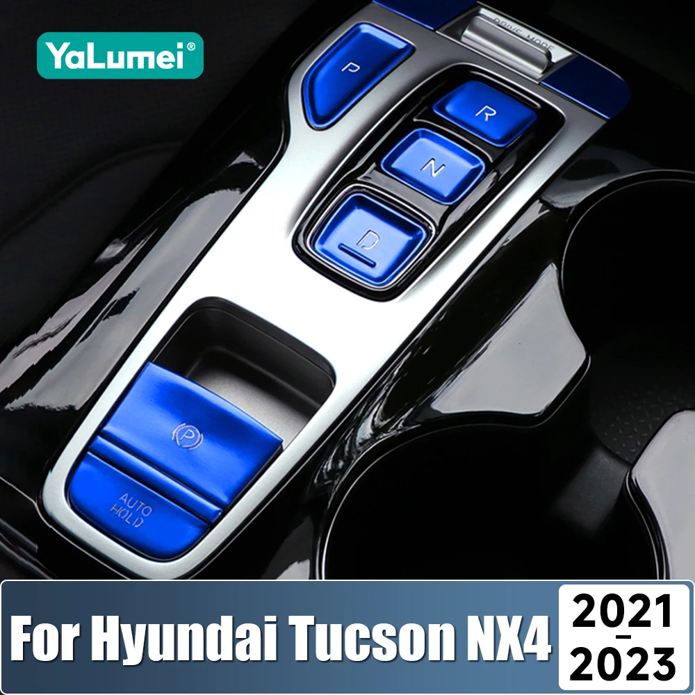 Für Hyundai Tucson NX4 2021 2022 2023 Hybrid N Line Auto Getriebe Elektronische Handbremse P-Taste Abdeckung Zierleisten Aufkleber Zubehör