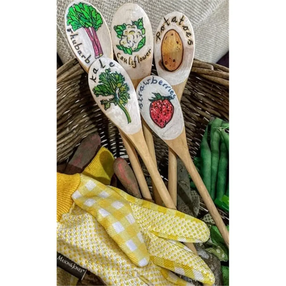 Kitchen Wooden Spoons Mixing Baking Serving Utensils 12 in - 12 Pack