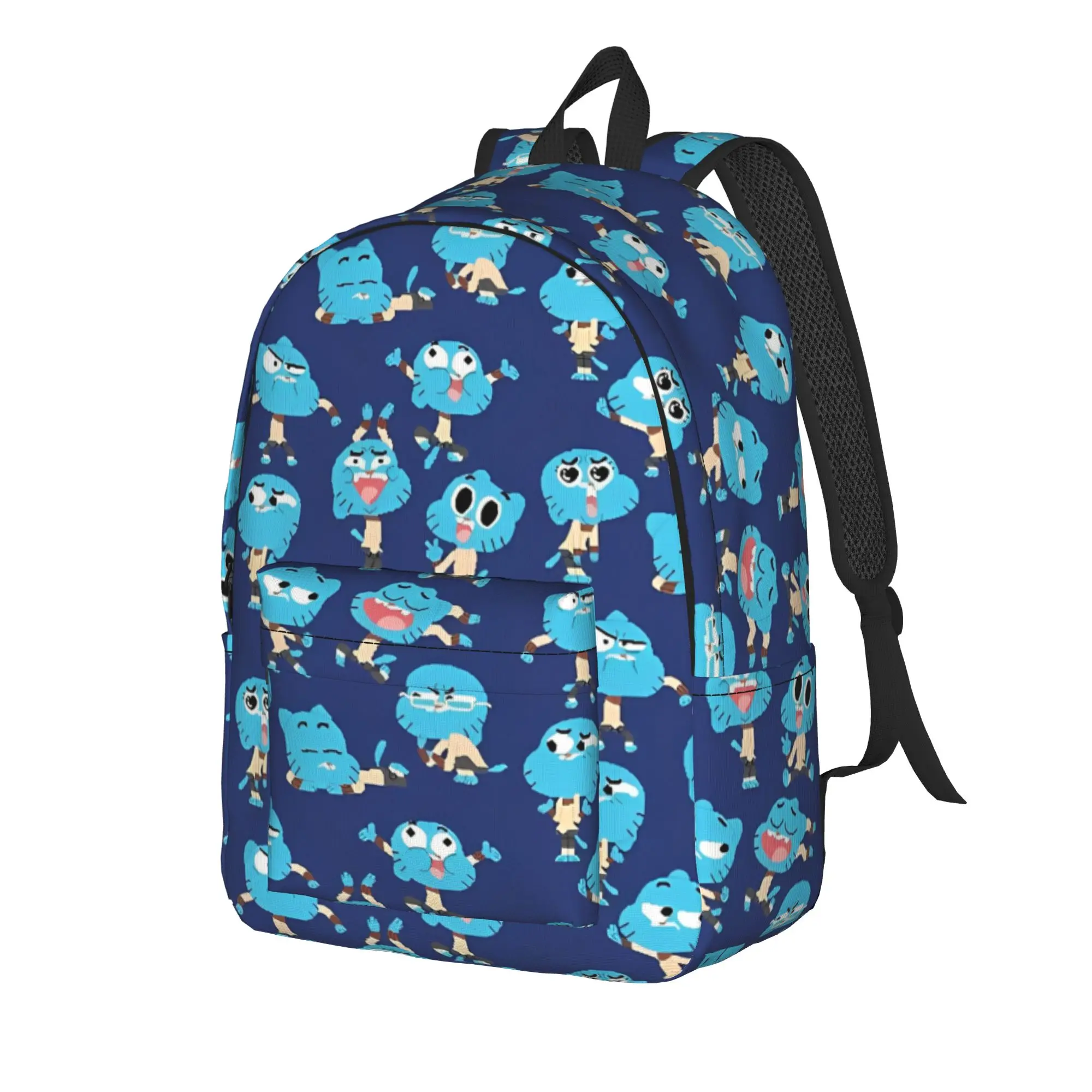 Pixel Art Backpack for Women Teenage High School Daypack Comedy The Amazing World Of Gumballs  Laptop Computer Canvas Bags