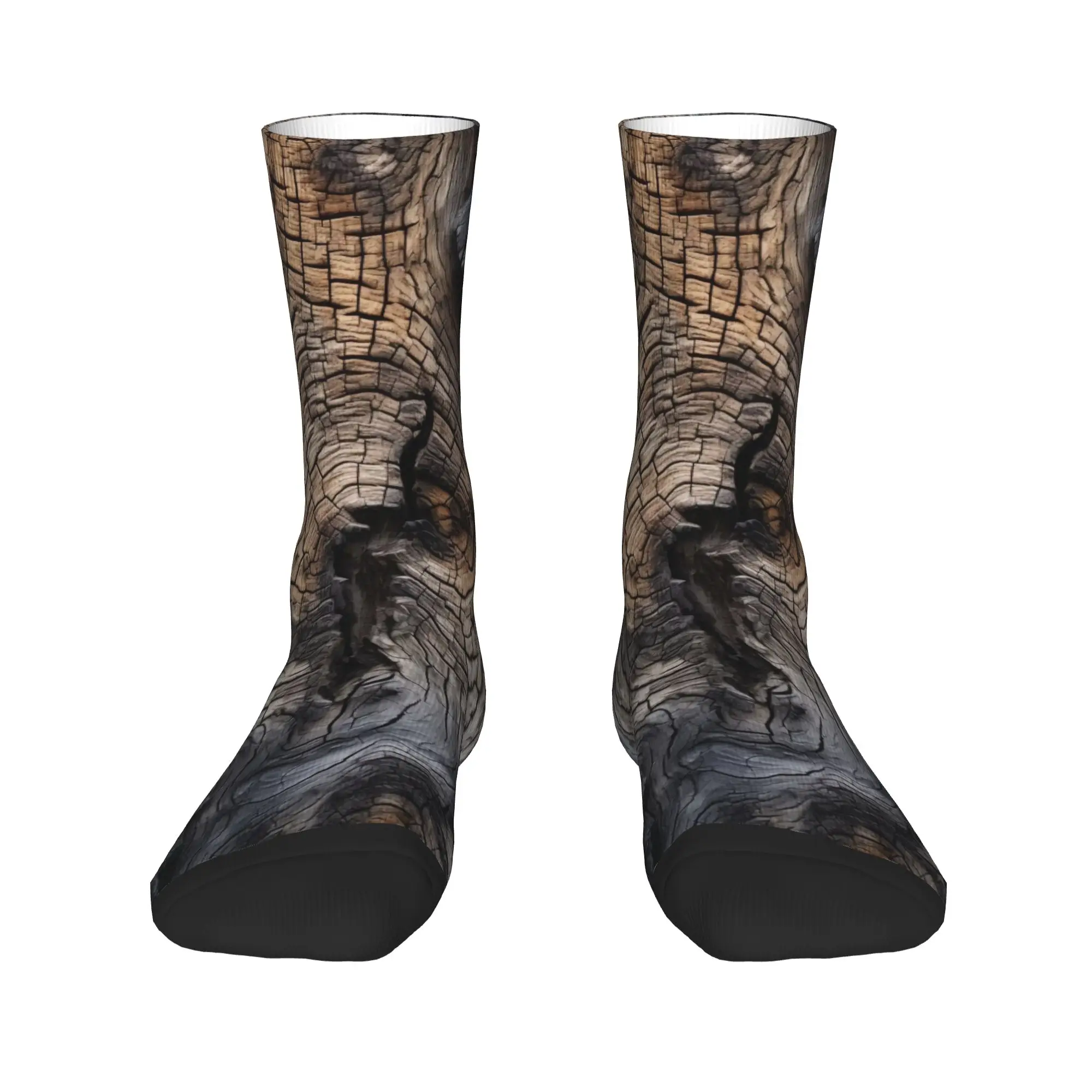 Tree bark Socks Autumn  Stockings Leisure Unisex Men Quality Socks Graphic Skateboard Non Slip Socks