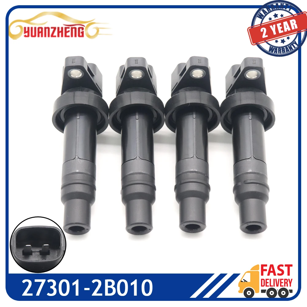 273012B010 High Performance Ignition Coil Kit For Hyundai Accent I20 I30 Elantra Kia Soul Rio 1.6L 2.0L 27301-2B010