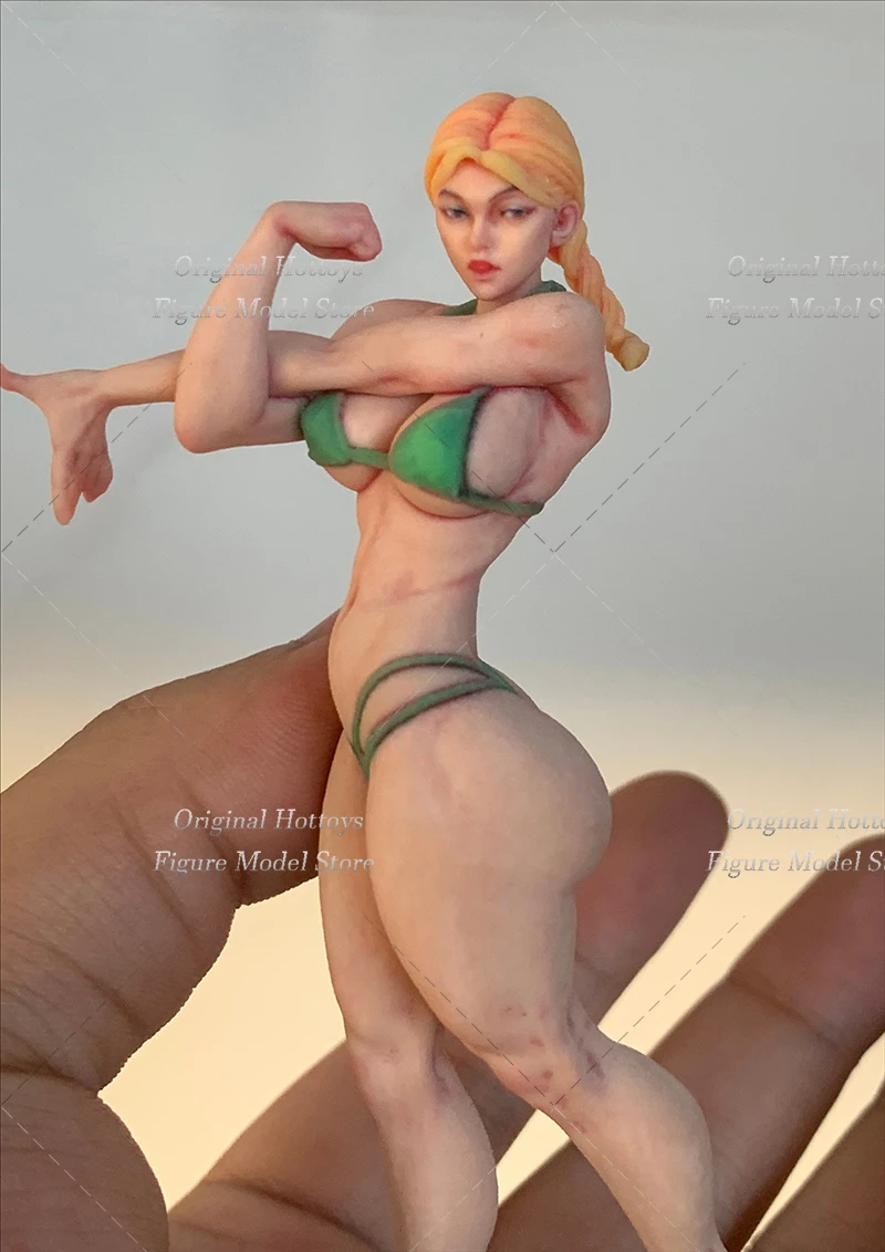 재고 있음 1/16 스케일 여성 군인 만화 스타일 근육질의 아름다움 조각상 풀세트 약 11cm 액션 피규어 모델 컬렉션