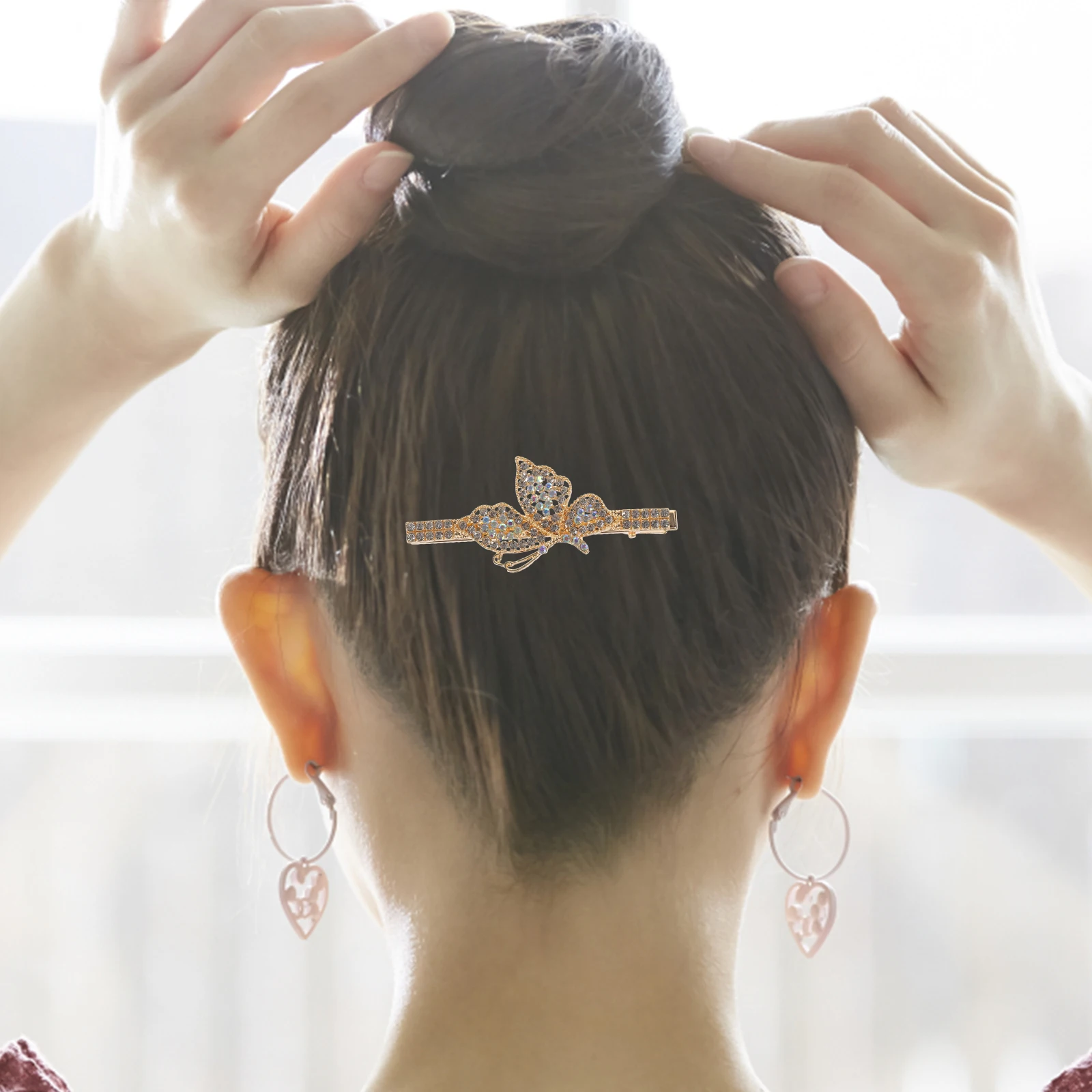 

3pcs Rhinestone Flower Hair Clip Full Diamond Barrette Cute Accessories Women Girls Hairpins Decoration Thin Hair Clips