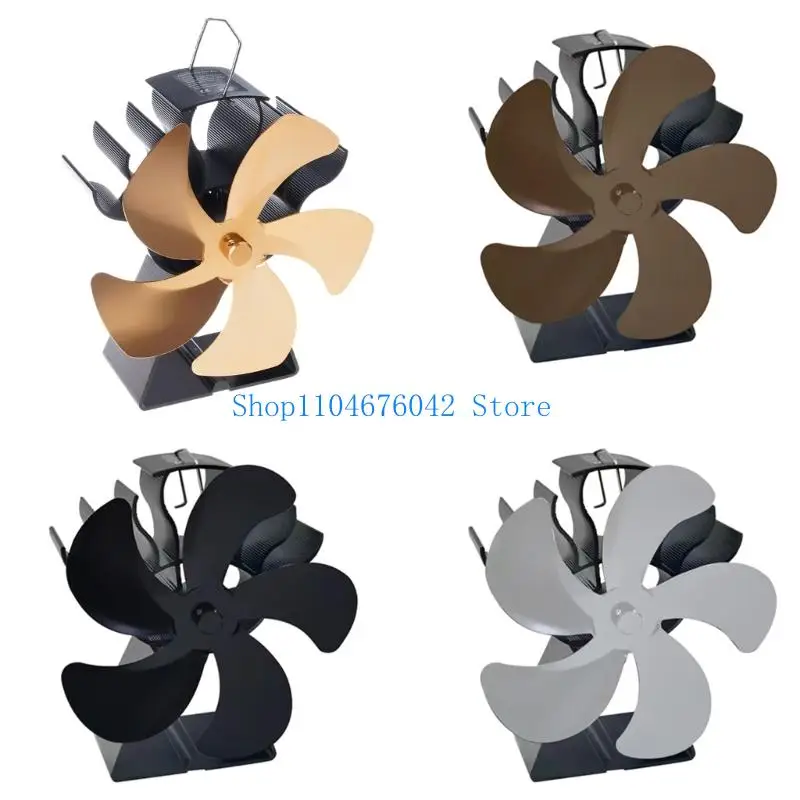 

652F Eco Friendly Fireplace Fan Stove Fan for Wood Log for Burner Fireplace Increases