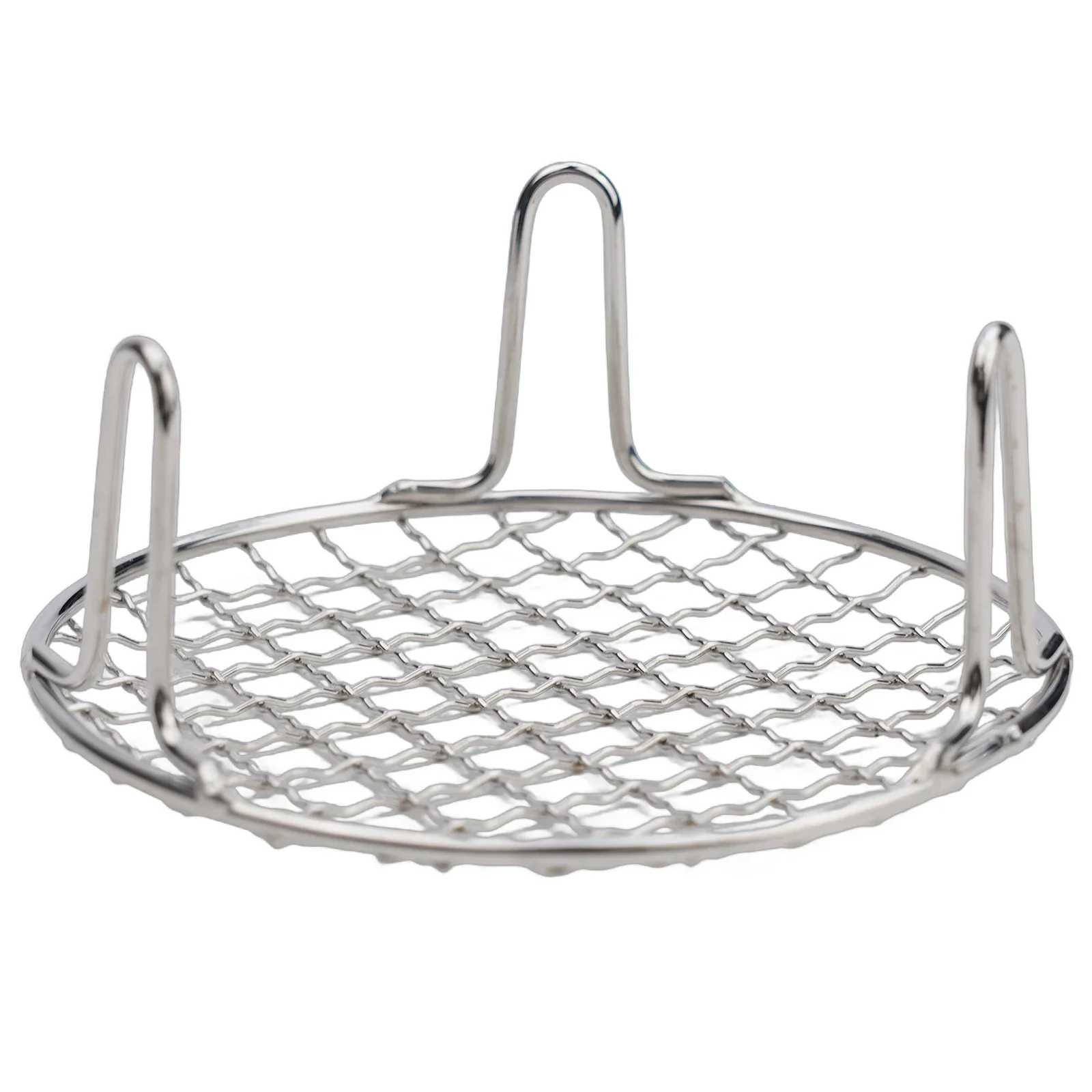 Stainless Steel Round Grid Net Barbecue Net Baking Tray BBQ Grid With Leg Stainless Steel Grill Pan Camp-Cooking Supplies