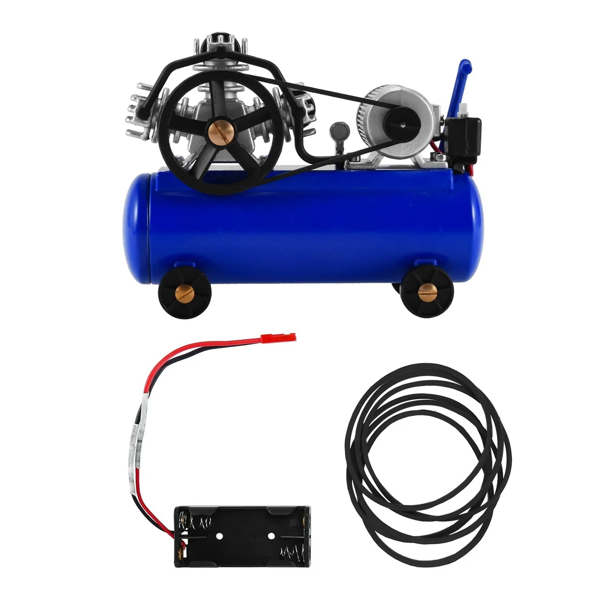 Metal Air Compressor Inflatable Pump for Axial SCX10 TRX4 D12 C24 MN D90 MN99S 1/10 1/12 1/16 RC Car,Blue