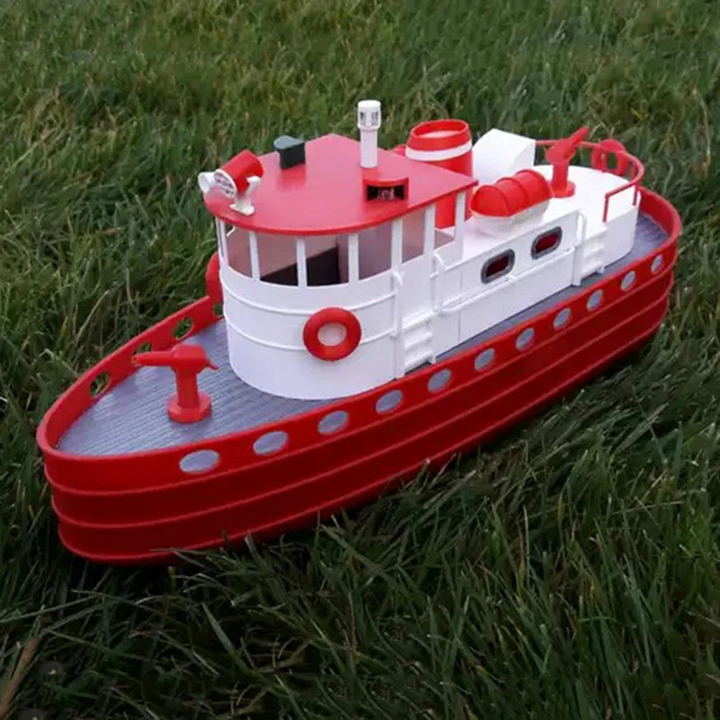 

RC Boat 32cm Can Spray Water Mini Remote Control Fire Boat High Precision 3D Printing RC Boat Model Kit Into Boy Toy Gift