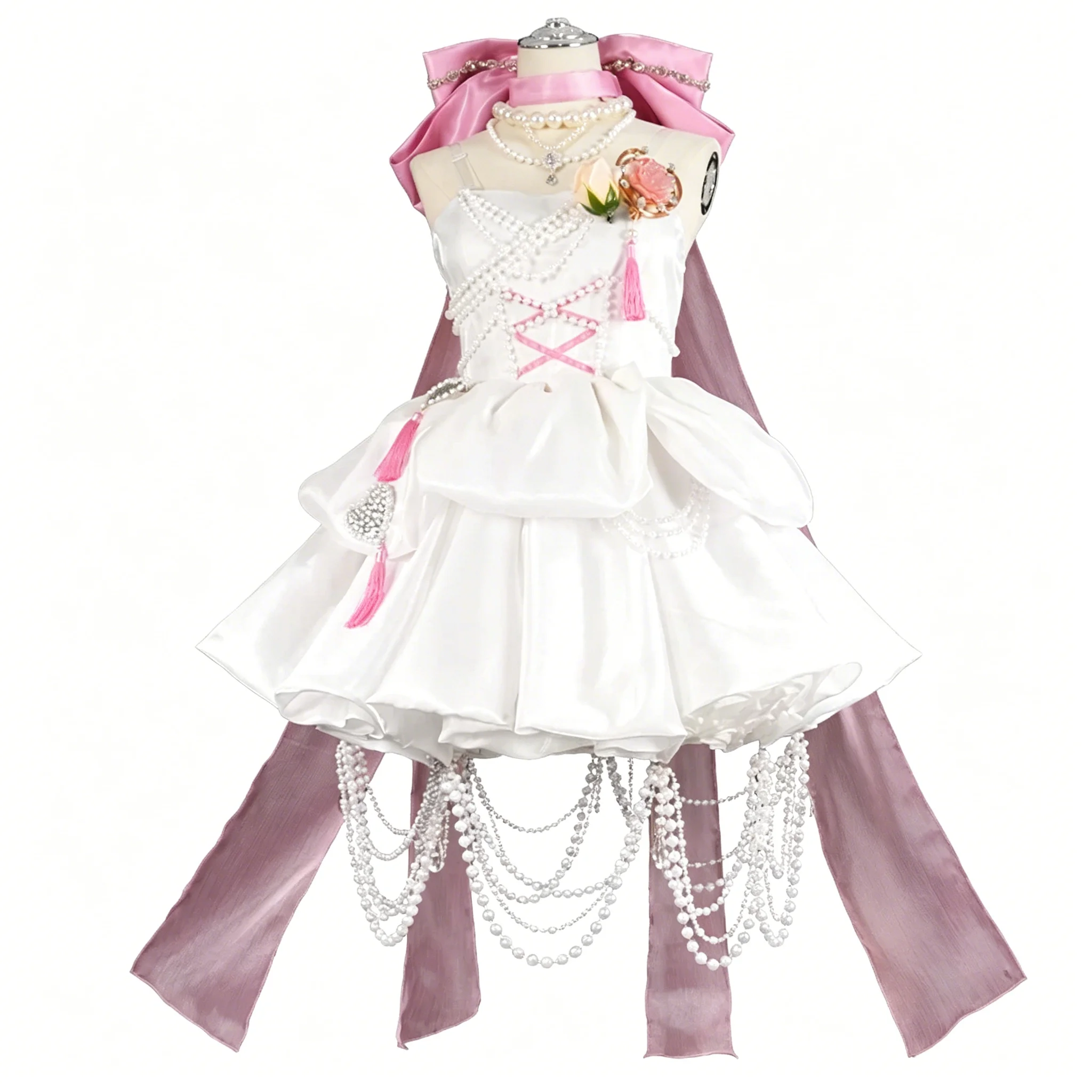 

Qianjin Shumao Princess Short Dress Game for Peace Anime Cosplay Costume Full Set for Women Halloween Comic Con Role Play
