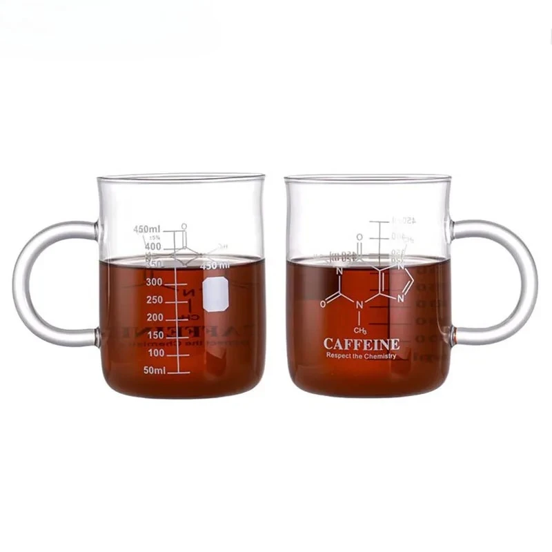 1/2pcs Heat-resistant Glass Measuring Mug Borosilicate Glass Beaker With Handle Kitchen Graduated Glass Cup For Coffee Milk