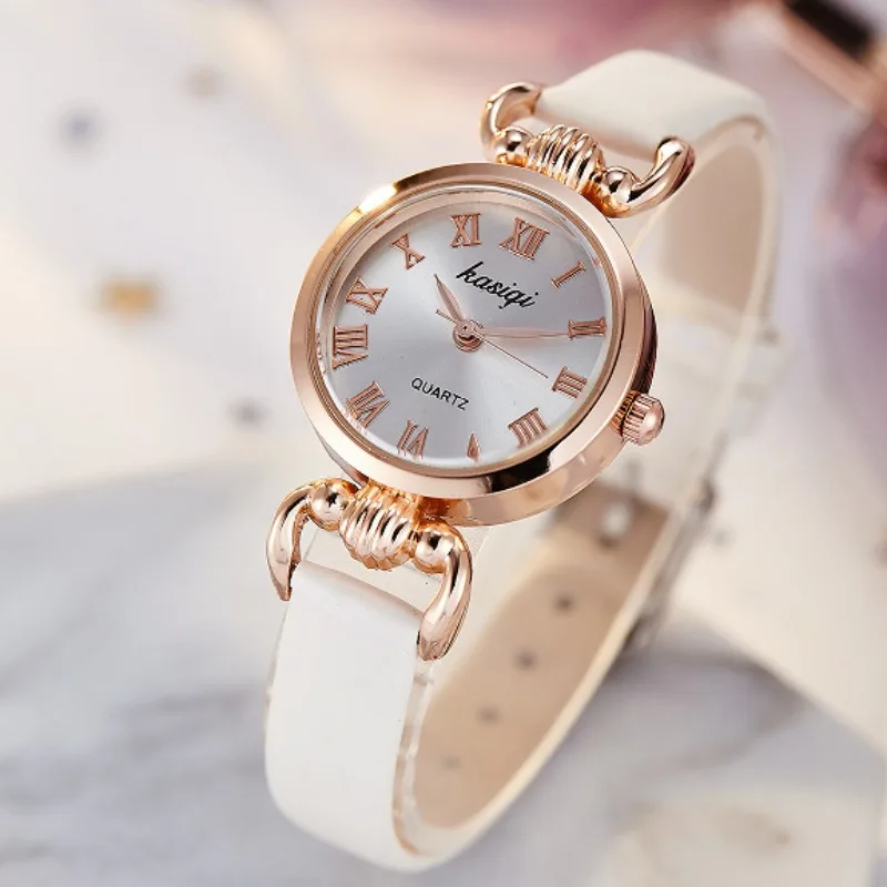 2025 Quartz Watch Women PU Leather Thin Strap Wristwatch Ladies Watches Solid Color Fashion Women Gift Watch Relojes Para Mujer
