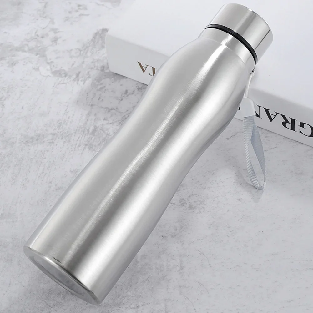 750ml Portable Single Wall Stainless Steel Water Bottle Outdoor Sports Drink Cup Preservation Metal Cola Drink Bottle Drinkware