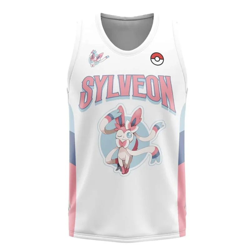 Nouveaux personnages populaires de l'anime Pokémon pour adultes et enfants, gilets de basket-ball décontractés respirants pour l'été, cadeaux idéaux