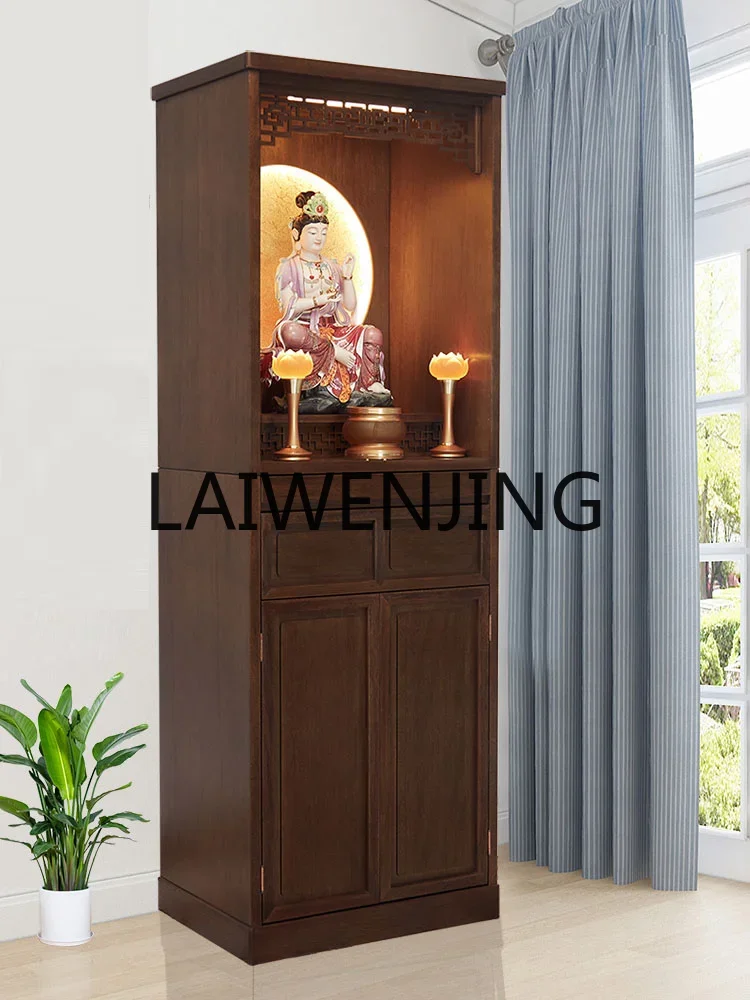 RWJ Buddha Shrine Buddha Cabinet Household God of Wealth Altar Incense Burner Table New Chinese Shrine Clothes Closet
