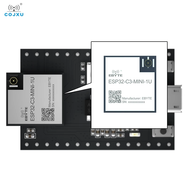 لوحة اختبار ESP32-C3 2.4 ~ 2.5 جيجا هرتز COJXU ESP32-C3-MINI-1U-TB واجهة USB تدعم IEEE802.11b/g/n