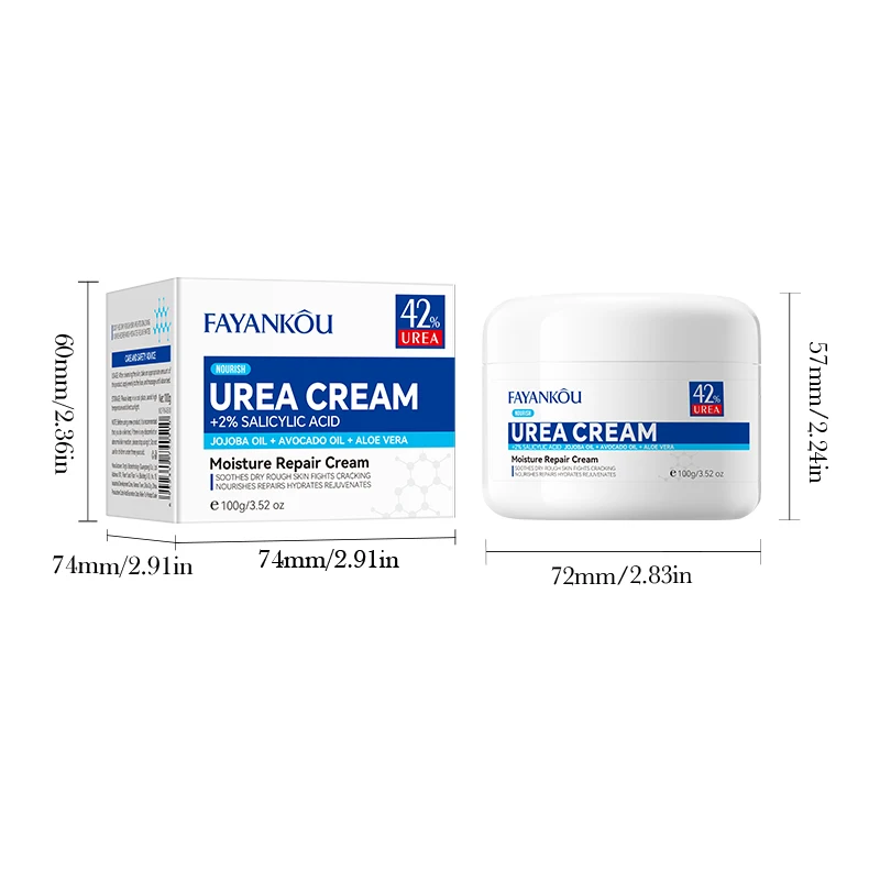 

Urea Cream Exfoliator Dead Skin Remove Heel Crack Repair Body SkinCare Cream Hand Face Moisturizing Treatment 100g Nourish I3B1