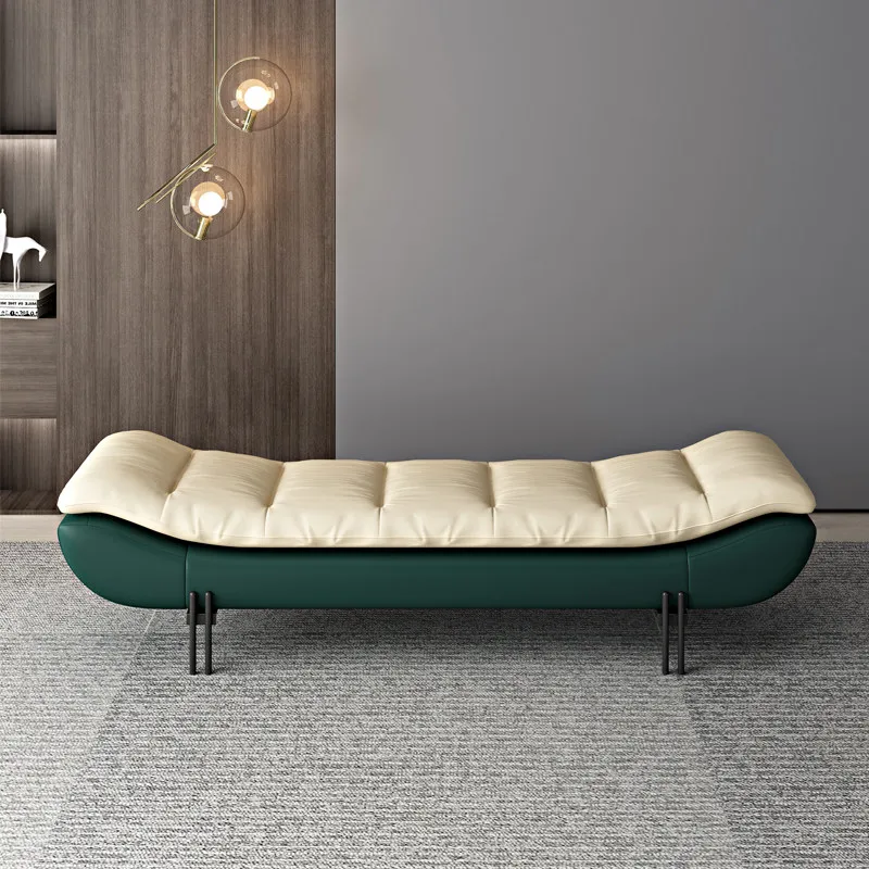 

Bedroom bed spring stool, Italian minimalist down bedside stool, living room long sofa stool for changing shoes into the door