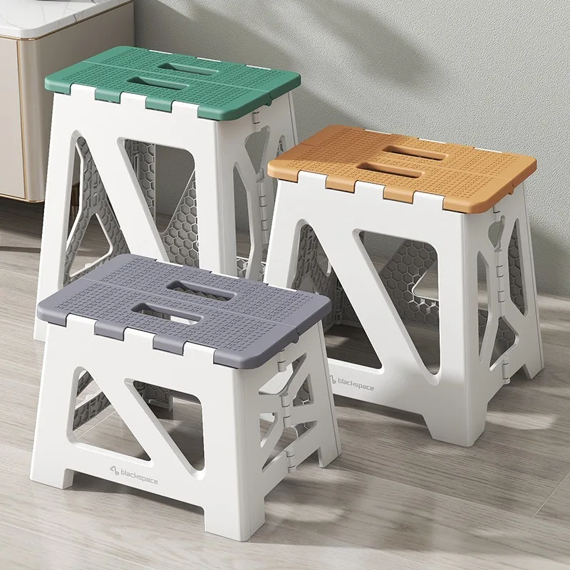 Plastic Folding Stool Thickened Anti Slip Portable Machet for Adult Fishing Train Travel Subway Queue Waiting