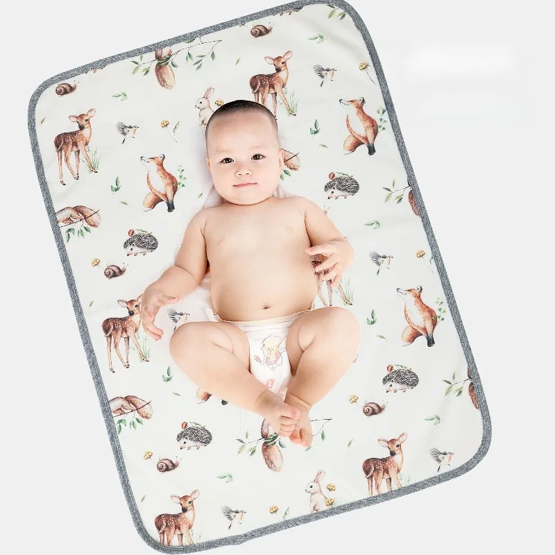 Waterproof Diaper Pad for Babies Machine Washable 100% Cotton Diaper Pad Newborn Diaper Pad for Summer