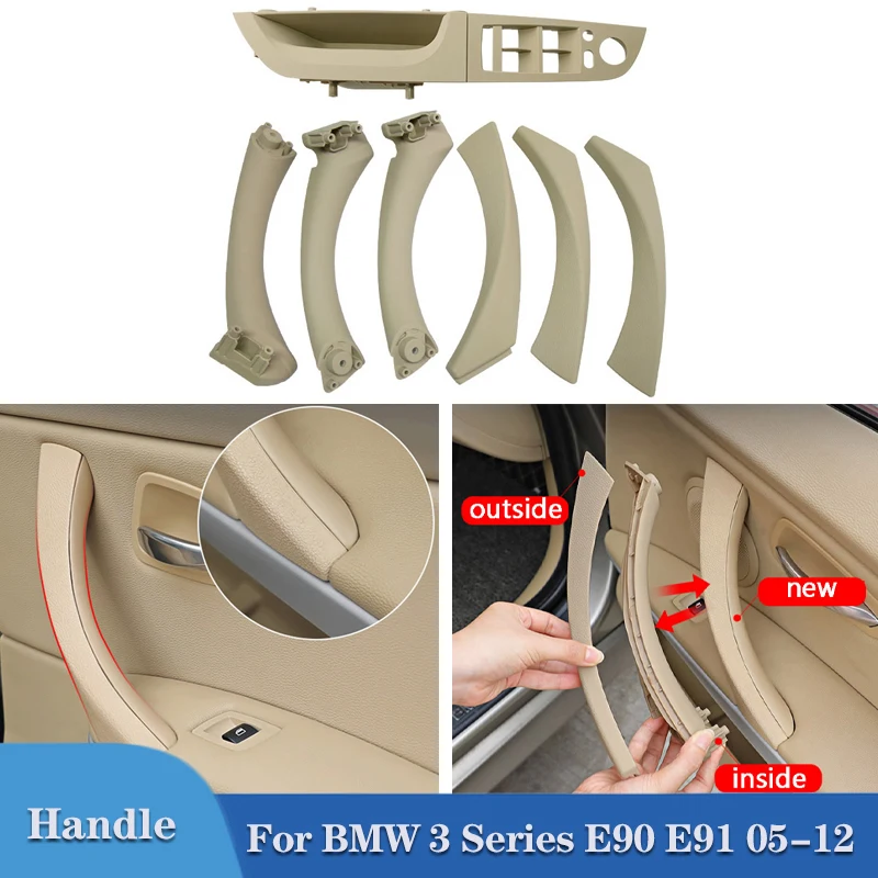 

9Pcs Car Interior Inner Door Handle Panel Kit Pull Trim Cover For BMW E90 E91 3 Series 2005-2012 318 320 323 325 328 Auto