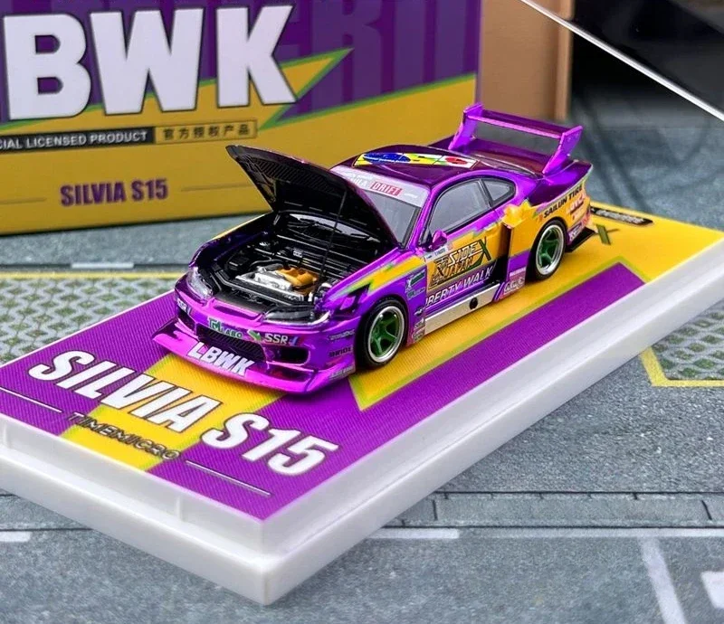 

1:64 LBWK S15 Purple Lightning — издание подарочной коробки, литая под давлением модель автомобиля