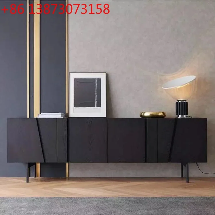 

Nordic TV Cabinet Modern Size Apartment Living Room TV Cabinet Combination Italian Minimalist Locker Floor Cabinet