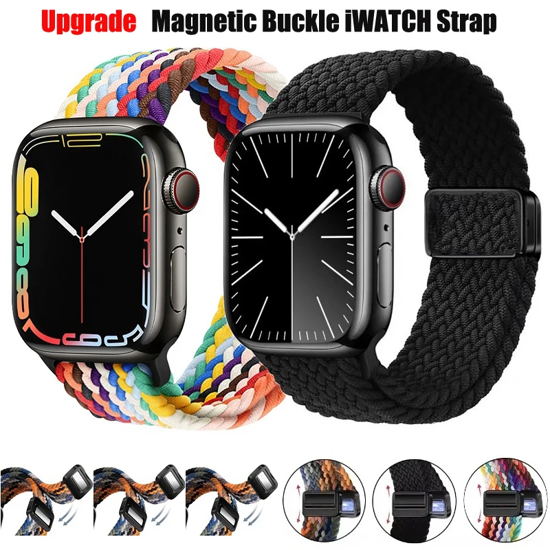 

Braided Solo Loop Strap For Apple watch Ultra 2 band 49mm 45mm 41mm 40mm 44mm 38mm 42mm Belt Bracelet iWatch Series 9 8 7 6 5 SE