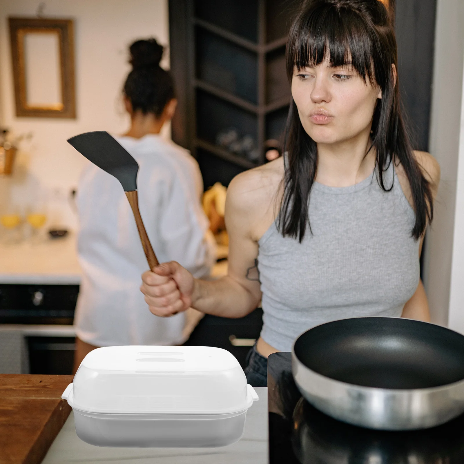 

Microwave Steamer White Dumpling Cooker Fish Small Food Baby Eco Friendly Premium Material Long Term Use Safe Water Loss