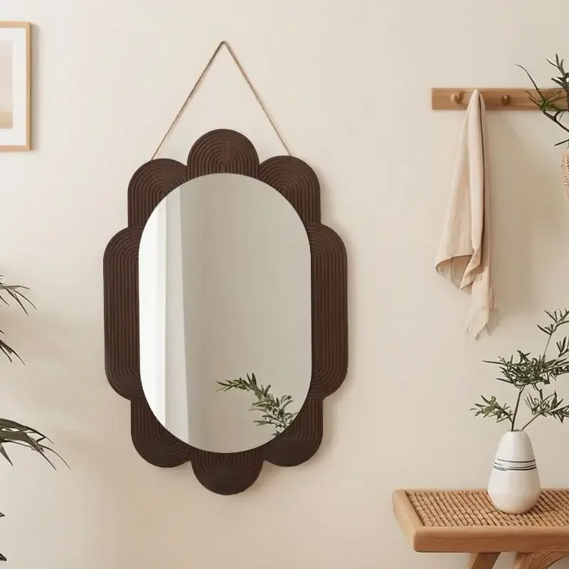 Cream wind luxury cosmetic mirror wall-mounted decorative mirror online celebrity advanced sense