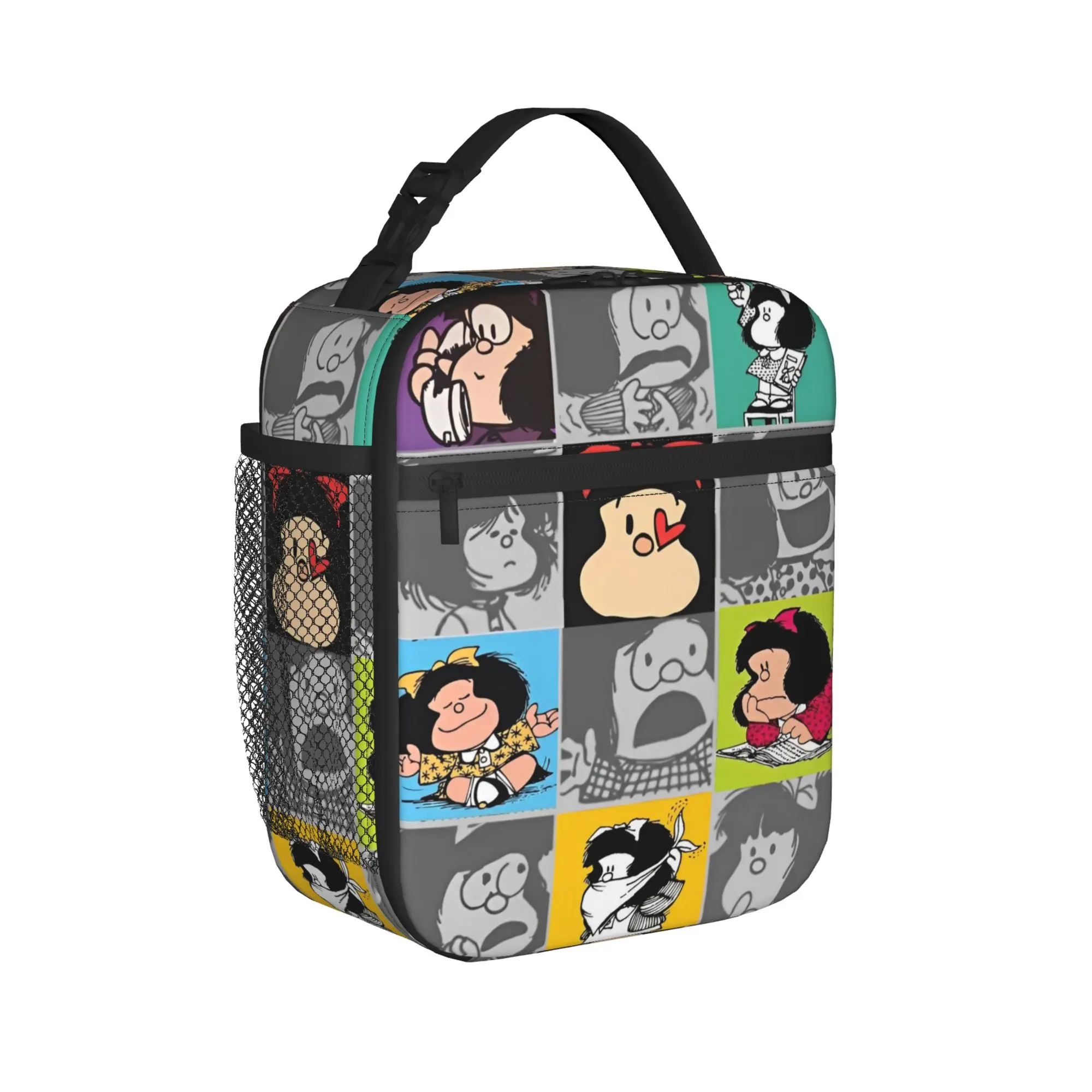 Mafaldas Insulated Lunch Bags Cooler Bag Reusable,Lunch Container Cartoon High Capacity Tote Lunch Box Girl Boy Office  Outdoor