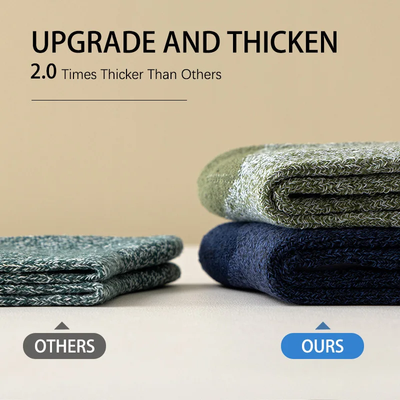 5 أزواج من الجوارب الشتوية الدافئة سميكة محبوكة ماصة للعرق جوارب الجري للرجال والنساء قابلة للتنفس جوارب رياضية للياقة البدنية وركوب الدراجات والتزلج #5