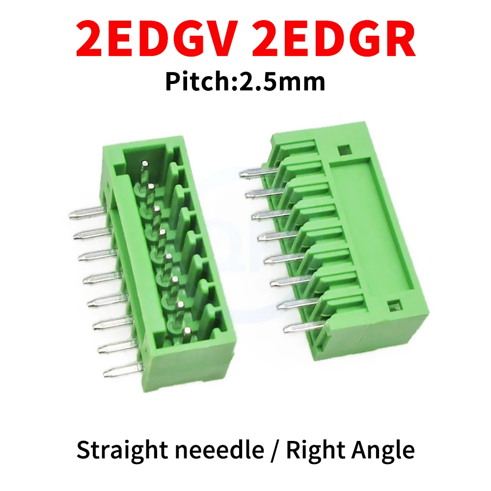 10 Pcs 2.5mm Small Pitch Miniature PCB Soldering Terminal Straight/Right Angle 2EDGV 2EDGR 15EDG/VR 2-24Pin