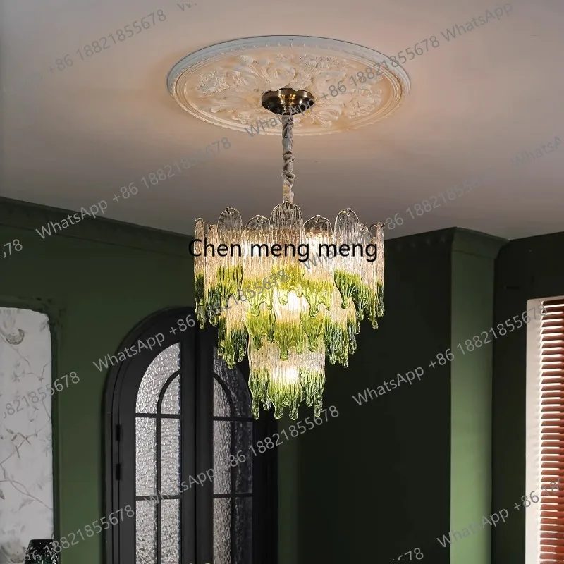 

Французская люстра для гостиной, роскошная, высококачественная, из художественного стекла, в ретро-стиле, для спальни, антикварные светильники