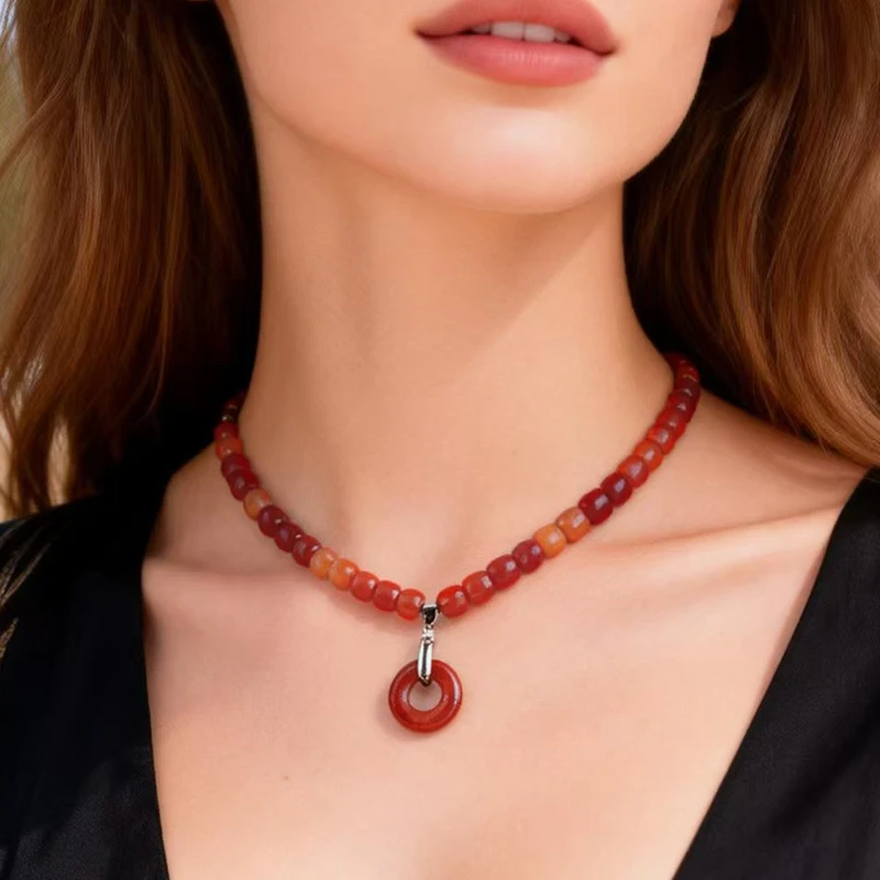 

30Pcs Loose Isolation Beads Natural Stone Big Hole Beads 6mm For DIY Jewelry Making Necklace Bracelet Earrings Accessory