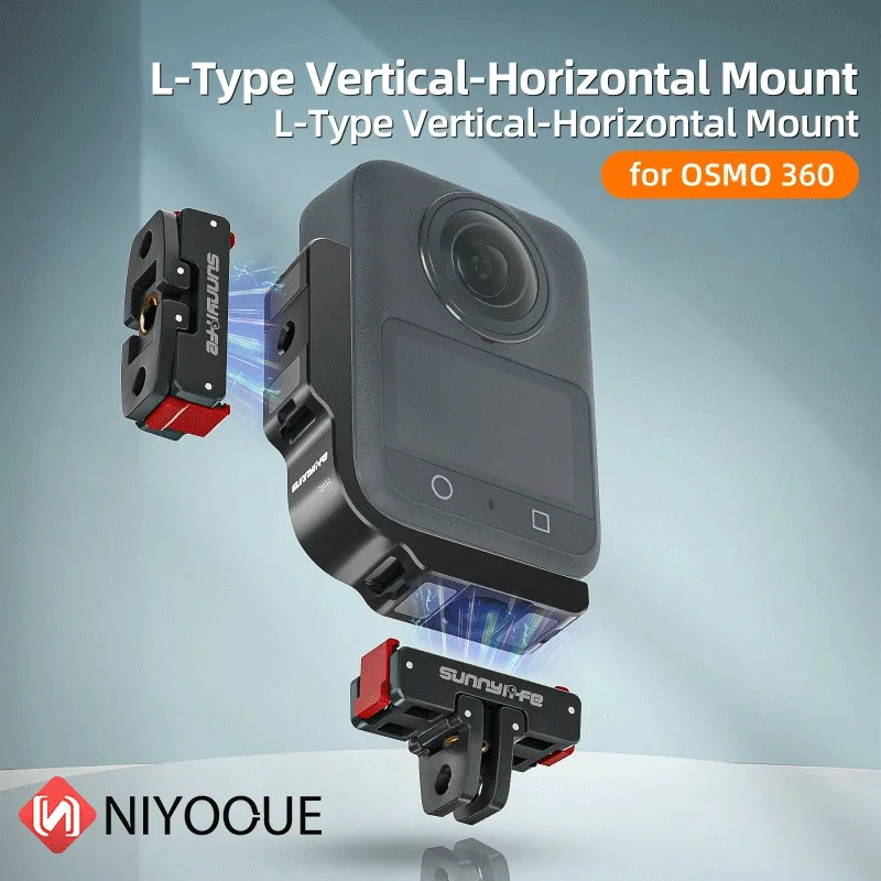 

Металлическое вертикально-горизонтальное крепление L-типа с магнитным адаптером, быстросъемная подставка-адаптер для DJI OSMO 360