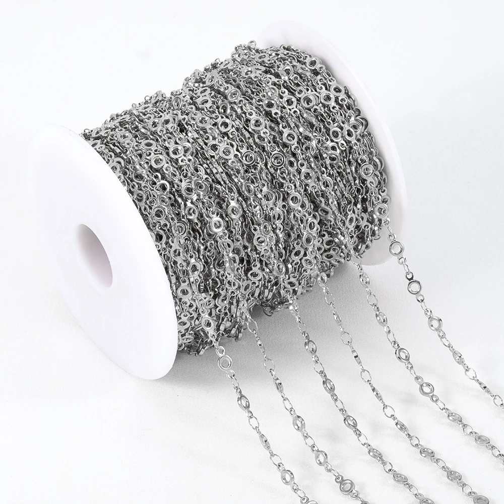 Trendy 1Meter Stainless Steel Chain with features Necklace Bracelet Classic Style Pendant Chain Jewelry Making DIY Accessories