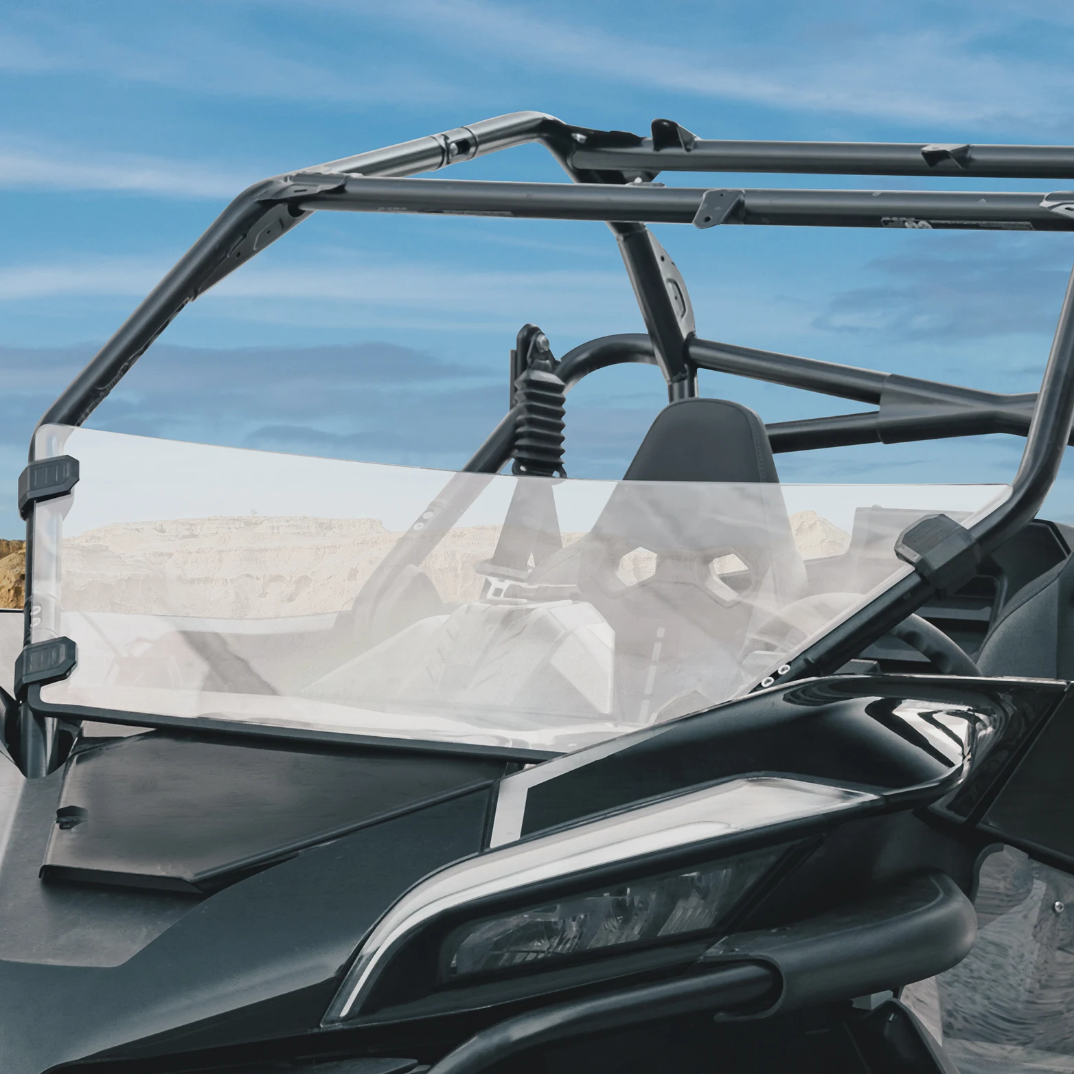 Para CF-MOTO ZFORCE 950 SPORT 20-22, HO SPORT 22-23, H.O. EX/1000 SPORT 22-24 UTV Medio parabrisas delantero de PC transparente