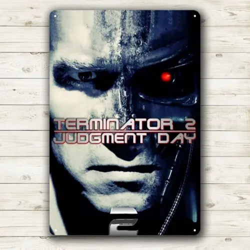 Terminator 2 Judgement Day Movie Metal Poster Tin Sign - 20x30cm Plate