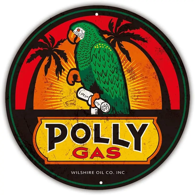 Reproduction Vintage Tin Signs, Gas Oil Car Metal Signs for Garage Man Cave Bar, Retro Wall Decor (Polly - 11.8