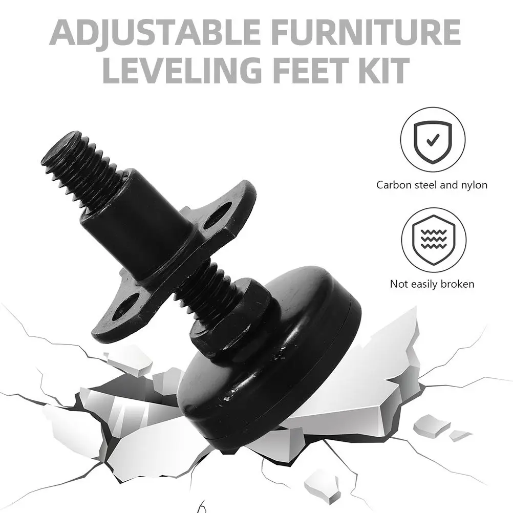 1Set Adjustable Furniture Levelers Set Precision Threaded Leveling Feet for Tables Chairs Plant Racks Hotel Workshop Home Use