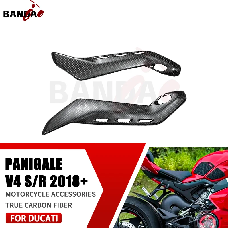

FOR DUCATI Panigal V4S V4R 2018 2019 2020 2021 2022 2023 100% 3K Pure Carbon Fiber Motorcycle Accessories Fuel tank side panel