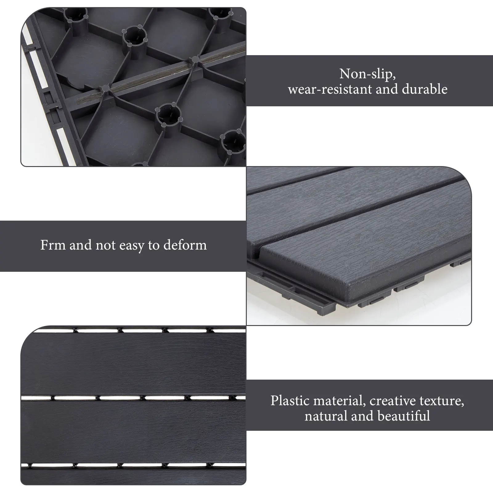 أرضية خشبية مقاومة للماء ومضادة للتآكل وأرضيات متشابكة خارجية بجانب حمام السباحة وحديقة الشرفة سهلة التركيب ومستقرة