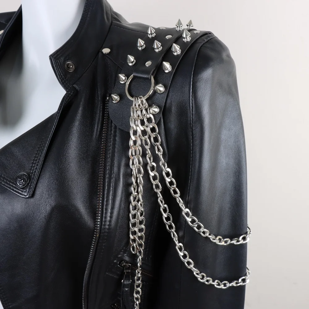 

Мужской кожаный наплечник, наплечник для украшений, ювелирные изделия с шипами и эполетами, декоративная кобура на плечо