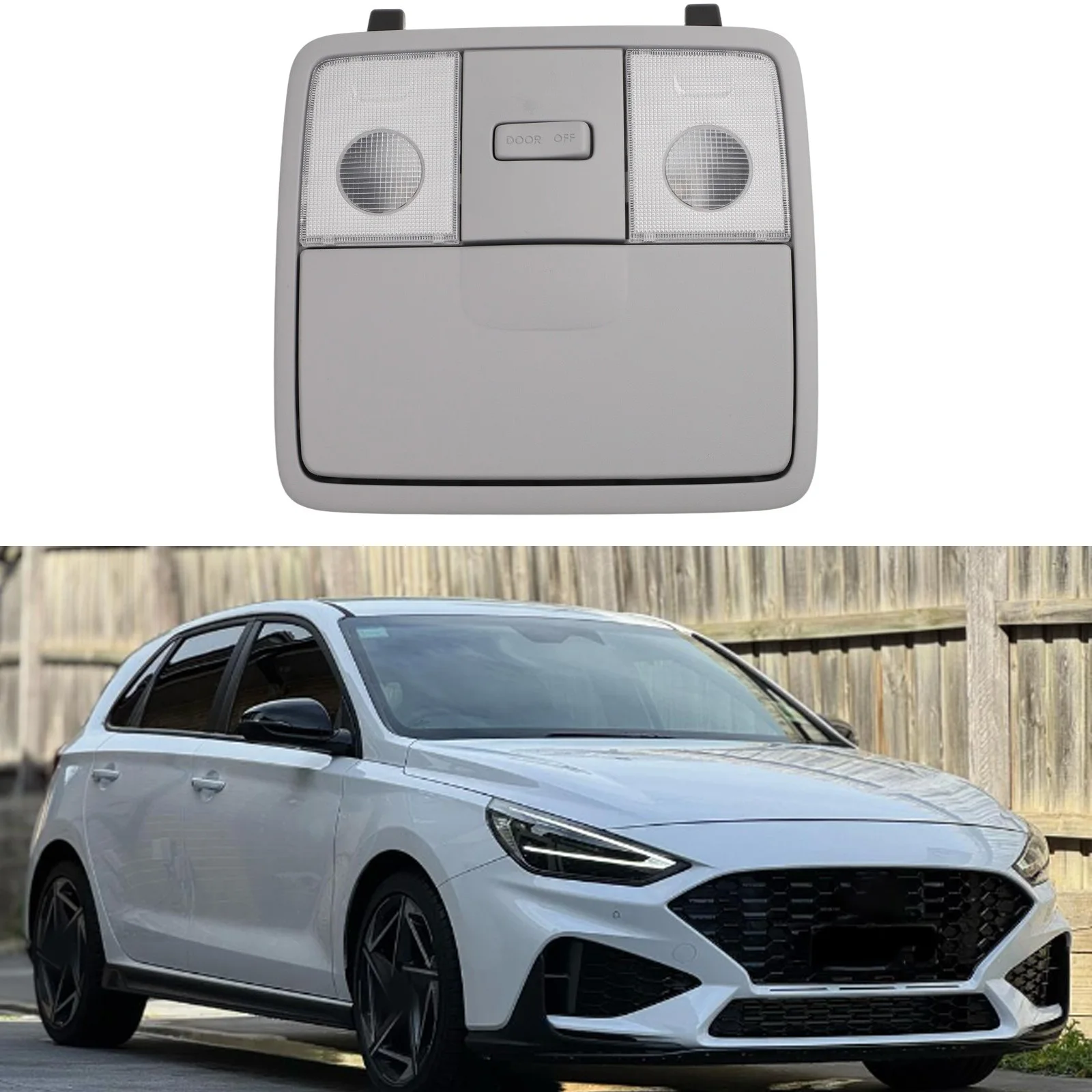 Map Lights Glasses Box Over Head Console Lamp for Hyundai I30/i30CW Console Reading lights Grey Color Direct Replacement