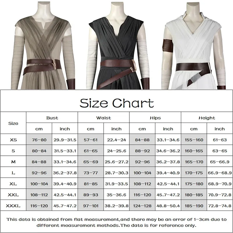 Star e Wars Rey Costume Cosplay The Rise of Skywalker Uniforme Cosplay Set completo Costumi di Carnevale di Halloween per Donna Gir