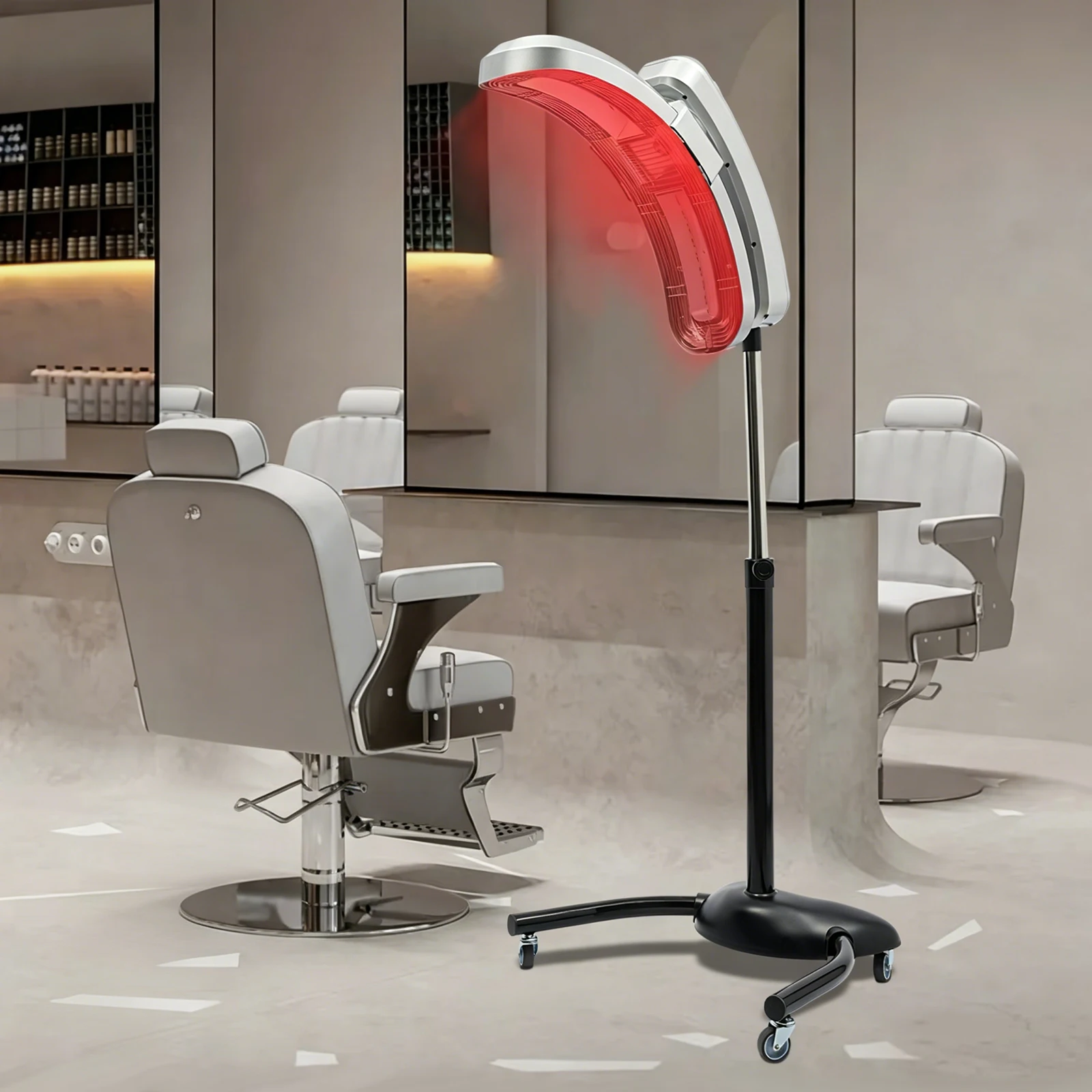 Vertical Hairdressing Heater 360 Rotating Head and U-shaped Heating Tube Standing Hair Dryer Vertical Cold Iron Hair Dryer