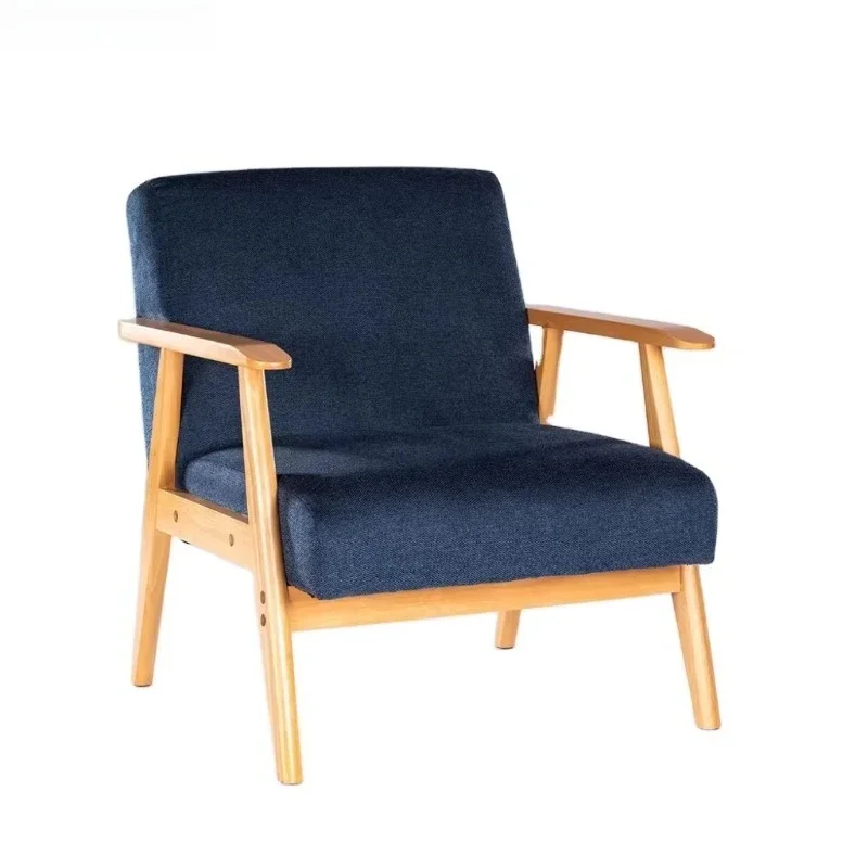 Nordic style solid wood armrest living room bedroom armchair