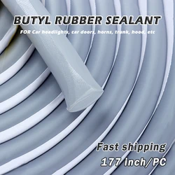 177 Inch Butyl Rubber Car Headlight Sealant Windshield Sealing Solid Glue Interior Shock Absorbing Horn Cushioning Accessories