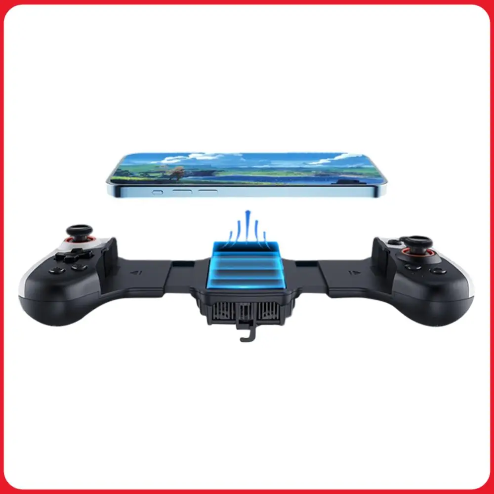 

2 in 1 Wireless Mobile Gaming Controller Type C Cooling Cell Phone Gamepad Joystick Dual Joystick for IPhone/Android Phone